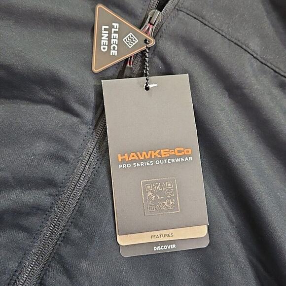 Hawke & Co Performance Black Hoodie Men's Size Large Zip Jacket Fleece Lined NWT - Picture 4 of 16
